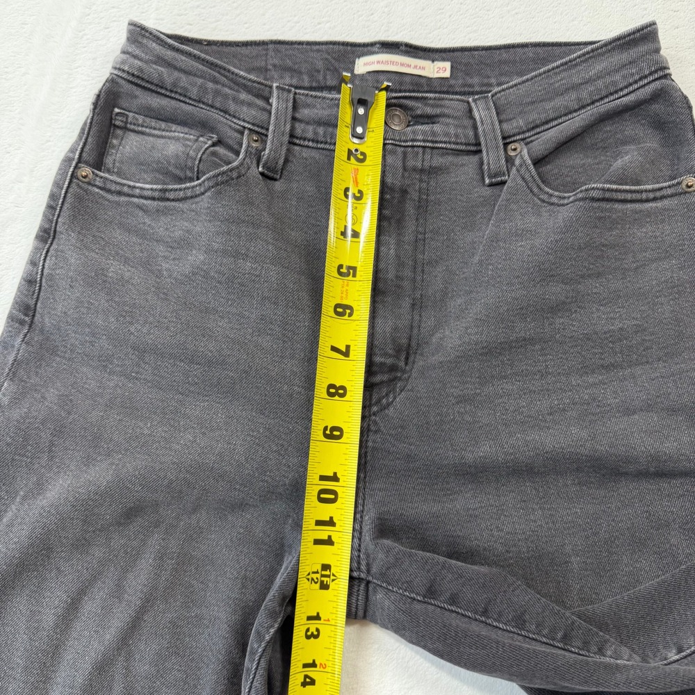 Levi Strauss High Waisted Mom Jean Womens 29 Black Good Tapered Leg‎ 26986-0015 - Picture 12 of 13